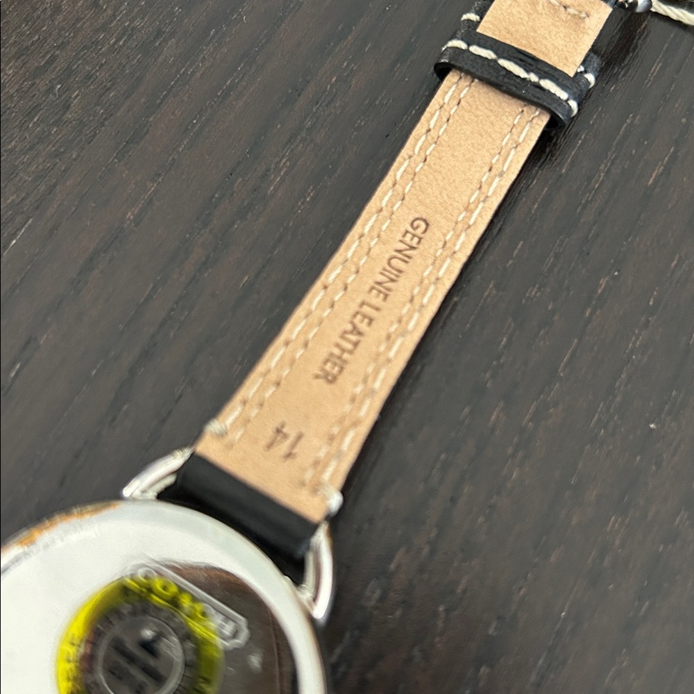 Coach Black Leather Strap Silver-Tone Women’s Watch - Picture 9 of 9